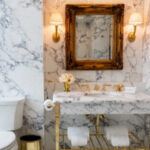 Trump shows off his marble-and-gold transformation of the White House Lincoln Bathroom