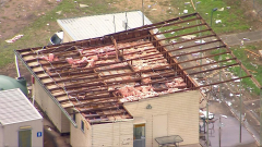 Roof torn off Warwick Aerodrome as thunderstorms batter Queensland for third consecutive day