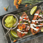 Mexican Black Bean Stuffed Sweet Potatoes