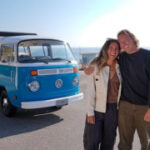 Volkswagen debuts restored vintage blue bus that survived wildfire and melted hearts