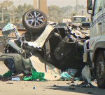 Kwinana Freeway cleared and trains back up and running after serious crash