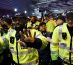 Hundreds of protesters at Villa-Maccabi match