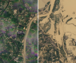 Satellite images show the scale of destruction from Asia floods