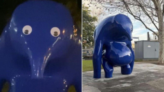 Mount Gambier’s Amelia Vanderhorst accused of sticking googly eyes on $136,000 blue statue appears in court