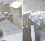 Shirtless man on the run after ramming alleged stolen ute into police car 11 times in Melbourne