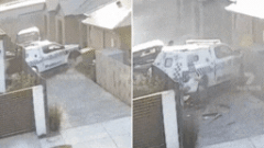 Shirtless man on the run after ramming alleged stolen ute into police car 11 times in Melbourne