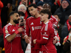 Salah assists Ekitike’s second as Liverpool beat Brighton in EPL