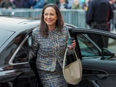 Venezuela’s Machado leaves Oslo after trip to receive Nobel Peace Prize