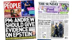 The Papers: ‘Andrew should give evidence’ and Reeves discusses Budget