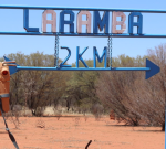 Arrest made a day after the alleged stabbing death of a man in remote Northern Territory town Laramba