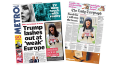 The Papers: Trump says Europe ‘weak’ and ‘faithful servant’ Winkleman
