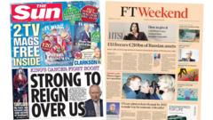 ‘King’s cancer fight boost’ and ‘EU freezes’ Russian assets