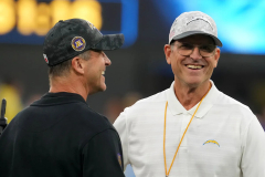 Chargers HC Jim Harbaugh sounds off on brother John’s firing