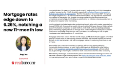 Mortgage Rates Fall to Lowest Level Since September 2022