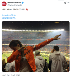Josh Allen responds to viral photo of Hailee Steinfeld supporting Broncos