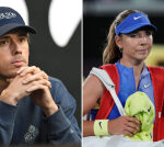 Alex de Minaur watches on as fiancée Katie Boulter suffers tough first-round loss at Australian Open