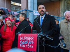 NYC Mayor Mamdani and Sen. Sanders rally with nurses on 9th day of strike