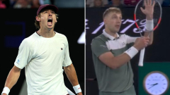 Alex de Minaur through to third round after Hamad Medjedovic ‘self-destructs’ at Australian Open