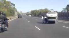 Teenage hoons on the run after stolen car crashes into Mercedes on Monash Freeway, Melbourne