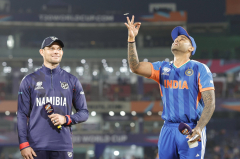 India vs Namibia T20 world cup live cricket updates: Brilliant keeping from Green ends SKY’s stay