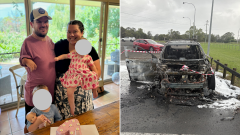 Father with rare disability left devastated after thieves break into NSW home while toddlers sleep, burn car suited to his needs