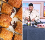 Arrnott Olssen’s locally sourced curried lamb sausage rolls