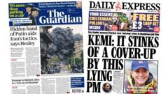 The Papers:  ‘Hidden hand of Putin’ and ‘This lying PM’
