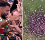 Alex Johnston breaks try-scoring record as thousands of NRL fans storm Allianz Stadium to celebrate Rabbitohs hero
